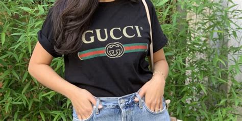 girl wearing gucci chirt|what does gucci mean.